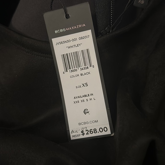 BCBGMAXAZRIA Whitley Dress in Black With Peek-A-Boo Front Cutout - Picture 8 of 13